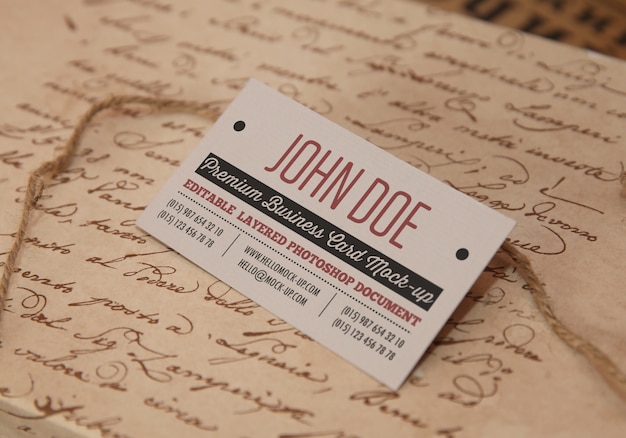 PSD photorealistic business card mock up