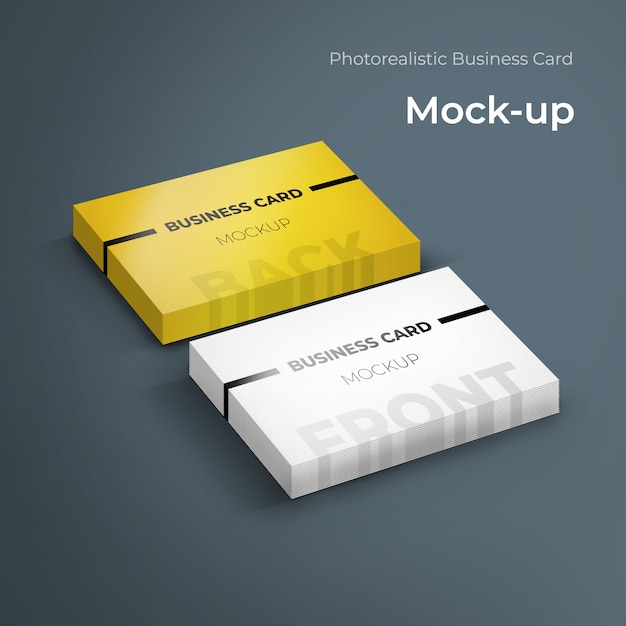 photorealistic business card mockup