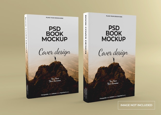 Mockup di libro con copertina rigida fotorealistico