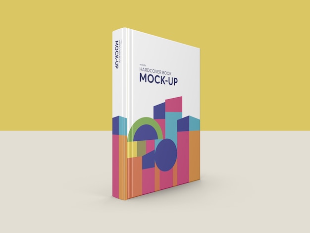 Mockup fotorealistico del libro a copertina rigida
