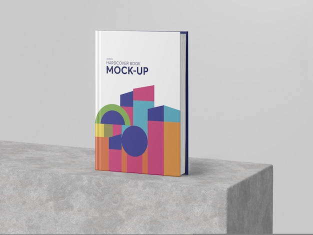 PSD mockup fotorealistico del libro a copertina rigida