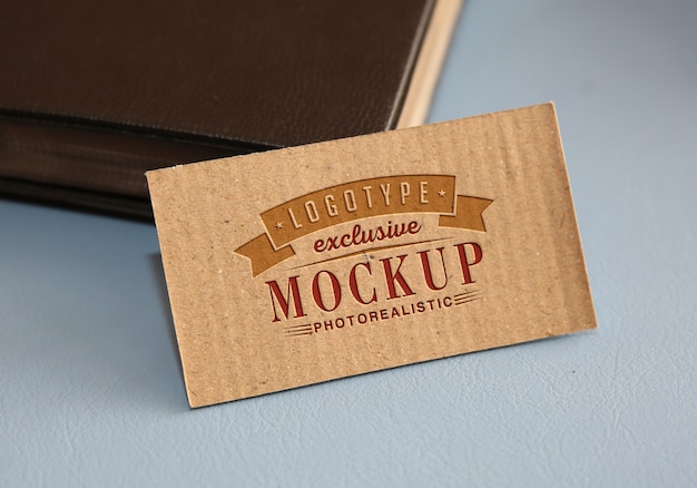 Photorealistic Logotype Mockup In Vintage Style