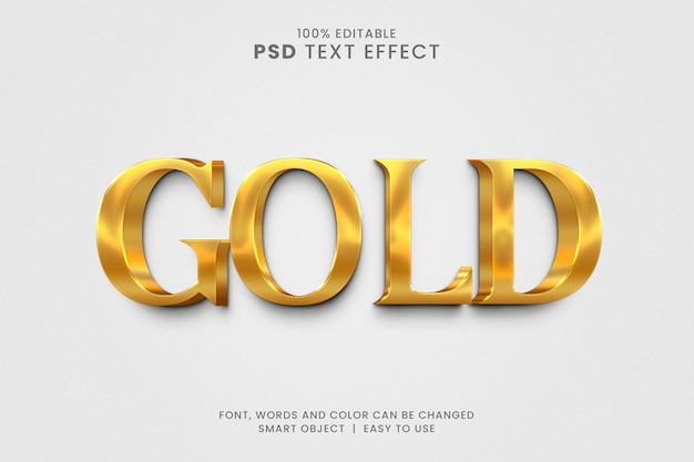 Photoshop gold text effect