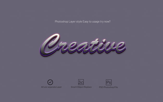 PSD photoshop layer style text effect