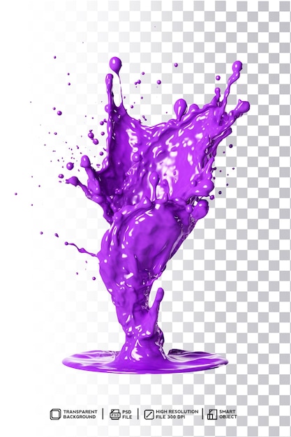 PSD photoshop фиолетовый акварельный всплеск на прозрачном фоне