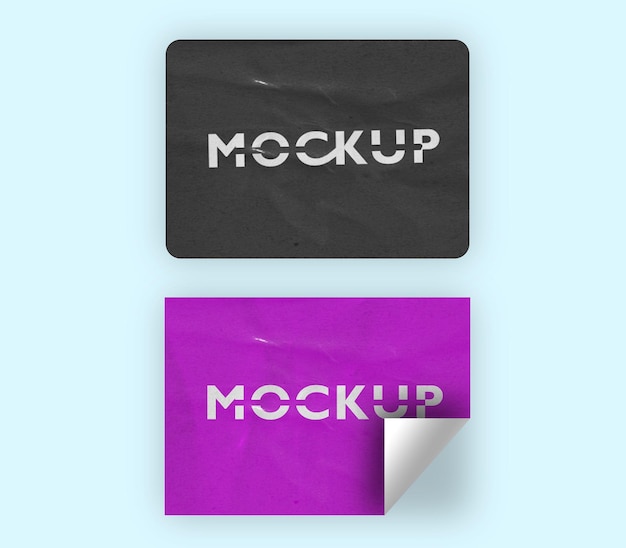 Photoshop ronde stickers ontwerp mockup