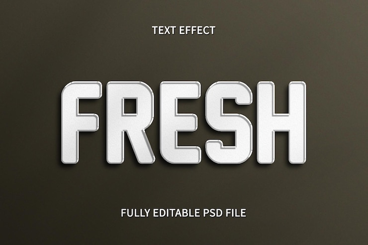 Photoshop z efektem świeżego tekstu
