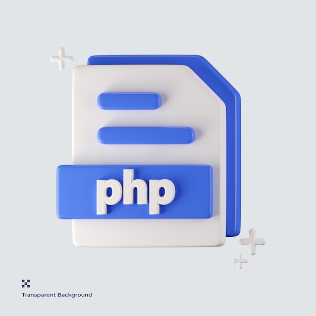 Icona 3d di formato file php