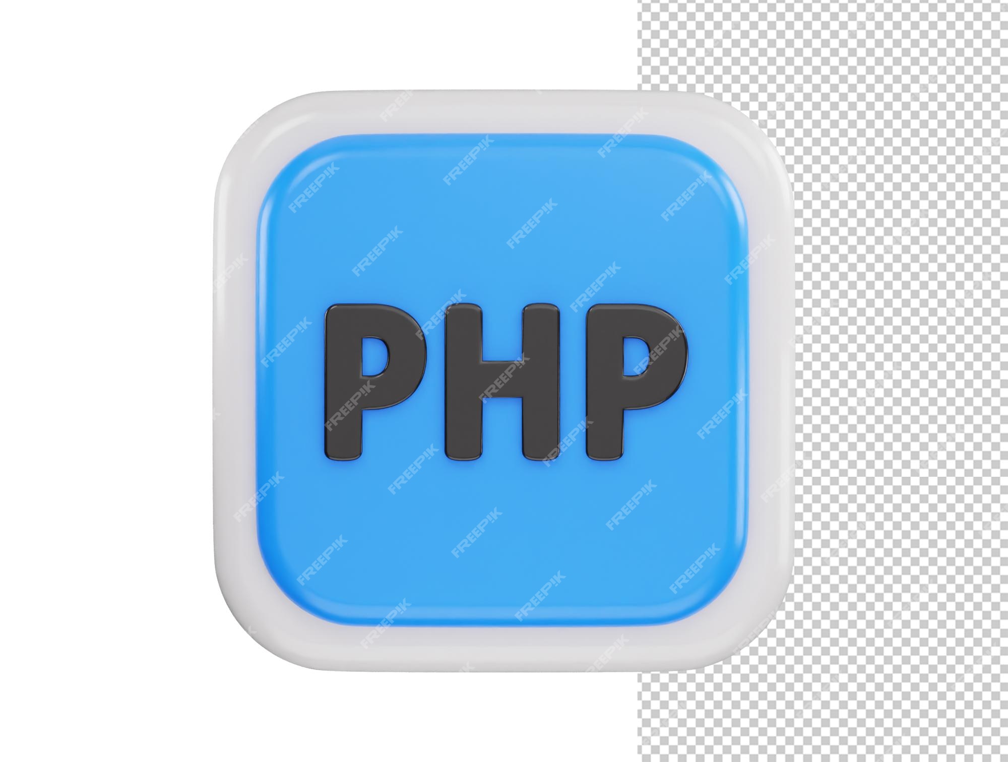Premium PSD | Php programing icon 3d rendering vector illustration