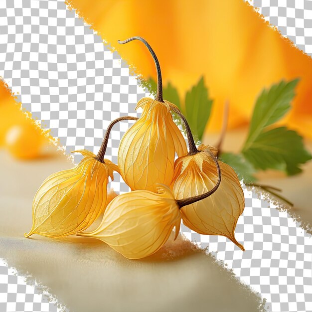 Physalis-vrucht op doorzichtige achtergrond