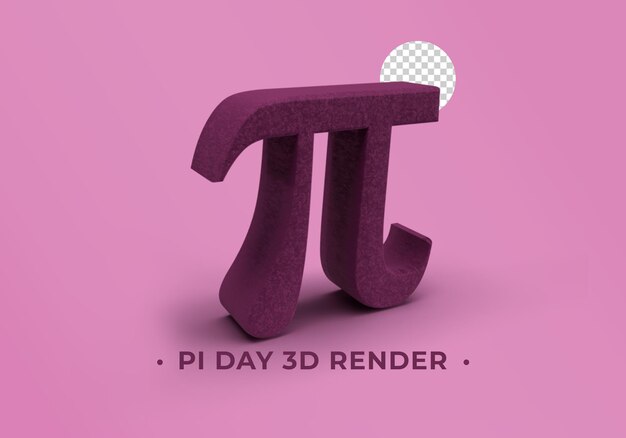 PSD pi dag 3d-rendering