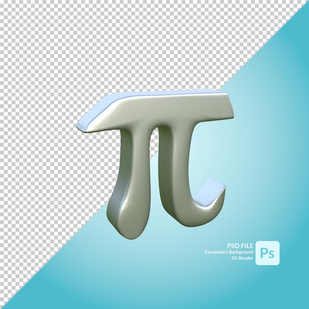 Pi day 3d illustration rendering