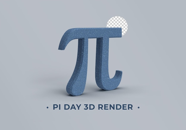 PSD pi day 3d rendering