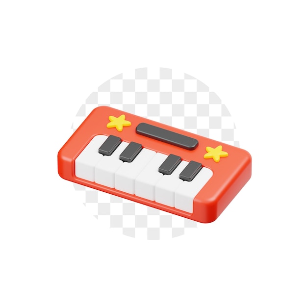 Piano 3d-pictogram premium psd