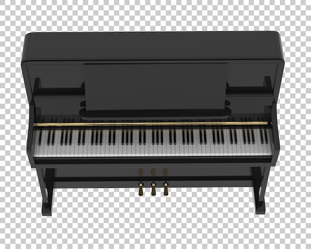 PSD piano geïsoleerd op transparante achtergrond 3d-rendering illustratie