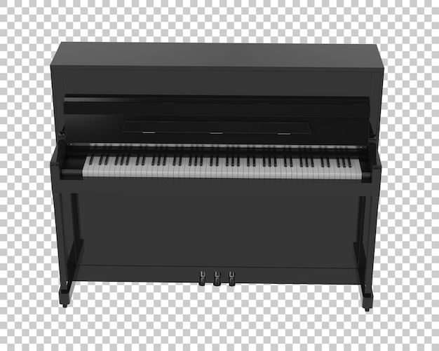 PSD 透明な背景の 3 d レンダリング図に分離されたピアノ