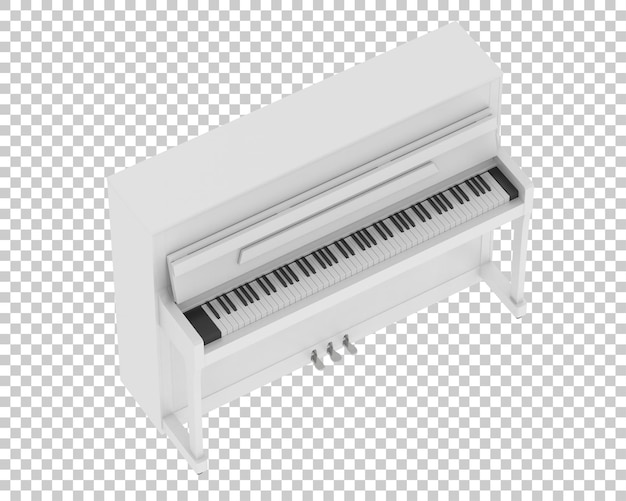 투명 한 배경 3d 렌더링 그림에 고립 된 피아노