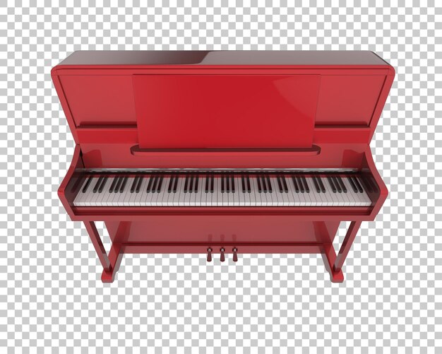 PSD pianoforte isolato su sfondo trasparente illustrazione del rendering 3d