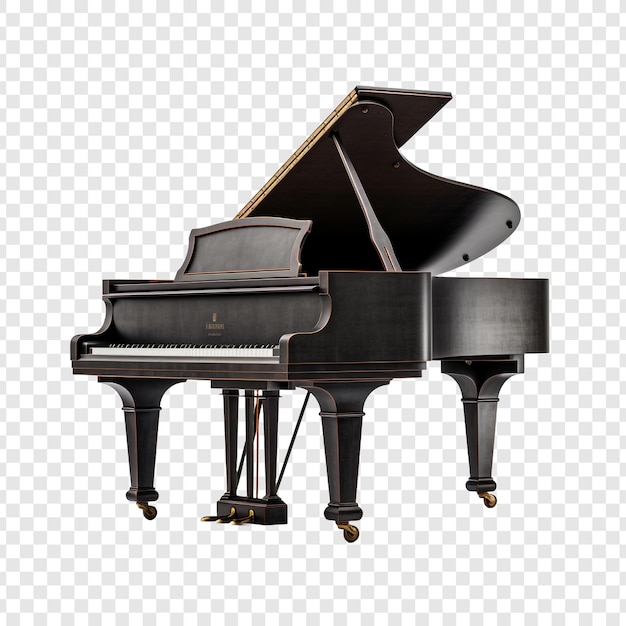 PSD piano isolated on transparent background