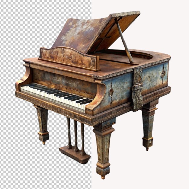 PSD piano on transparent background