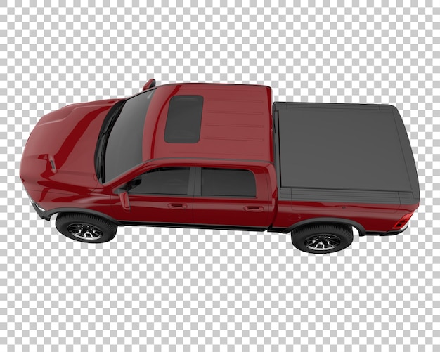 PSD pick-up truck op transparante achtergrond. 3d-rendering - illustratie