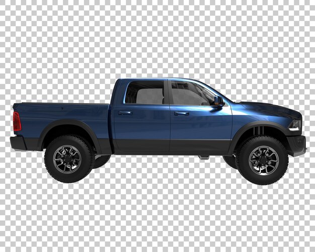 PSD pick-up truck op transparante achtergrond. 3d-rendering - illustratie