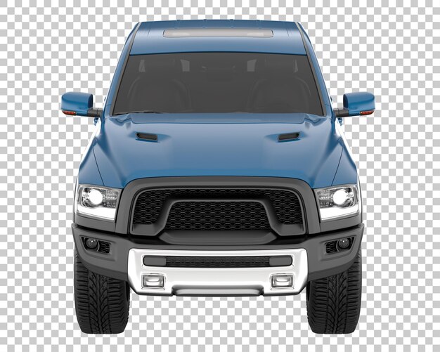 PSD pick-up truck op transparante achtergrond. 3d-rendering - illustratie