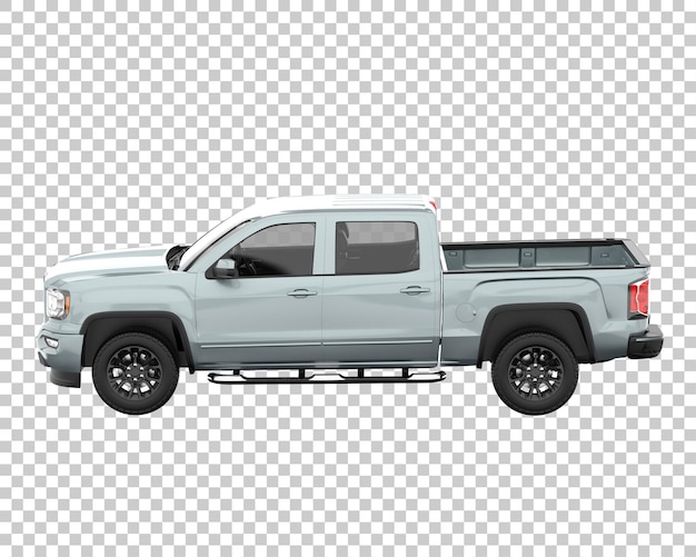 PSD pick-up truck op transparante achtergrond. 3d-rendering - illustratie