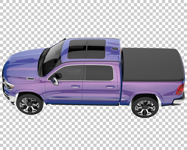 PSD pick-up truck op transparante achtergrond. 3d-rendering - illustratie