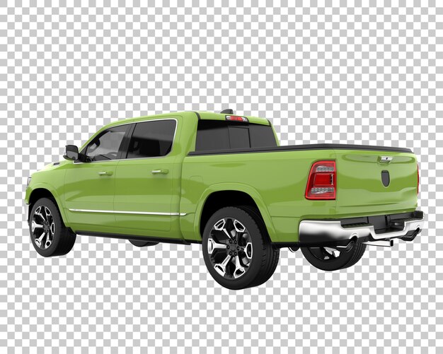 PSD pick-up truck op transparante achtergrond. 3d-rendering - illustratie