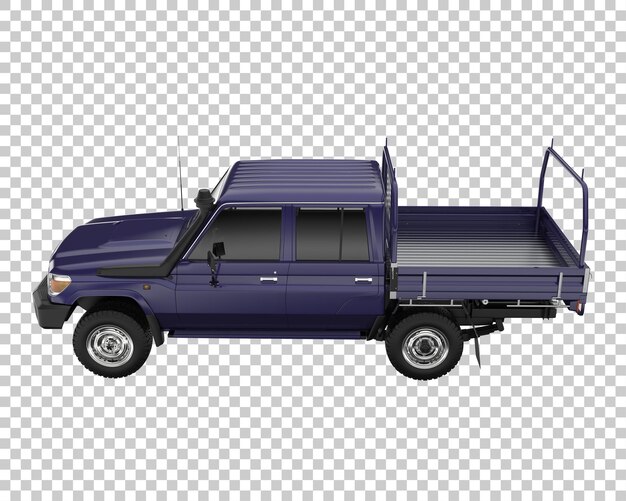 PSD pick-up truck op transparante achtergrond. 3d-rendering - illustratie