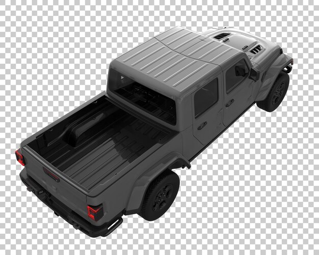 PSD pick-up truck op transparante achtergrond. 3d-rendering - illustratie