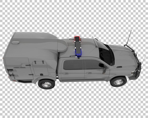 PSD pick-up truck op transparante achtergrond. 3d-rendering - illustratie