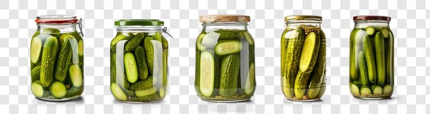 Pickles in jar su sfondo trasparente psd