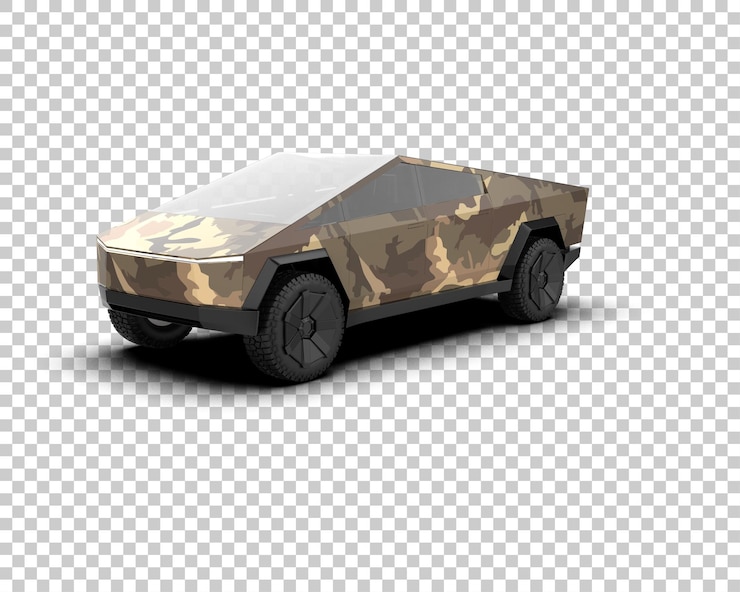 PSD пикап изолирован на фоне 3d-илюстрации