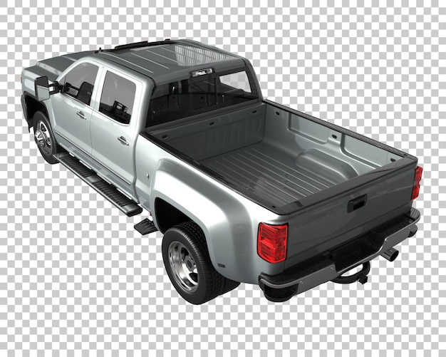 Pickup-truck på transparent bakgrunn. 3D-rendering – illustrasjon