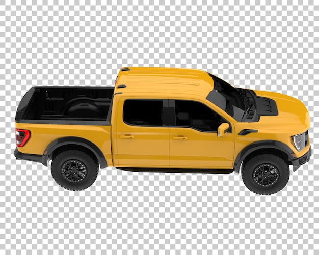 Pickup-truck på transparent bakgrunn. 3D-rendering – illustrasjon