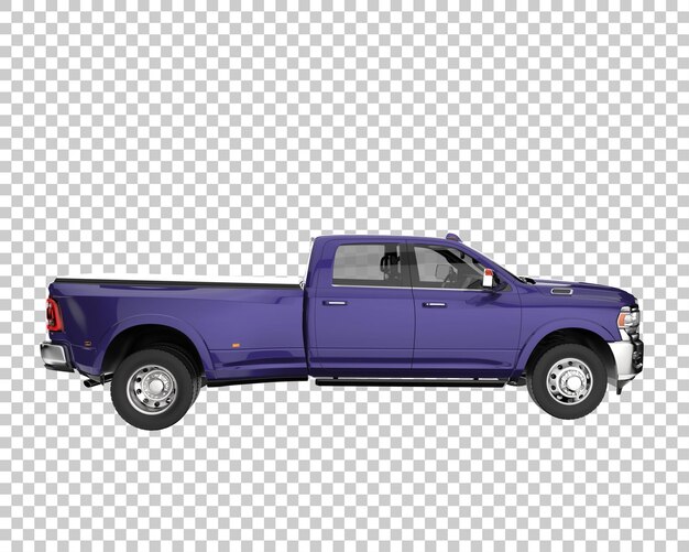 PSD pickup truck on transparent background. 3d rendering - illustration