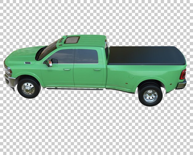 PSD pickup truck on transparent background. 3d rendering - illustration