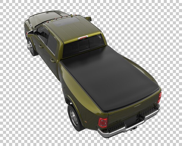 Pickup truck on transparent background. 3d rendering - illustration