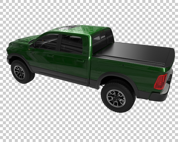 PSD pickup truck on transparent background. 3d rendering - illustration