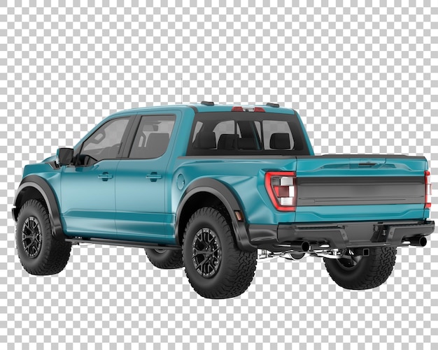 PSD pickup truck on transparent background. 3d rendering - illustration