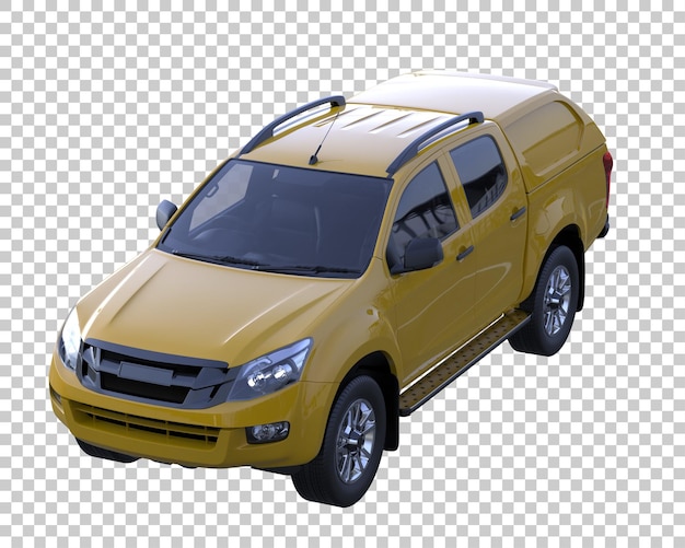 Camioncino su sfondo trasparente. rendering 3d - illustrazione