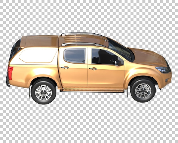 Camioncino su sfondo trasparente. rendering 3d - illustrazione