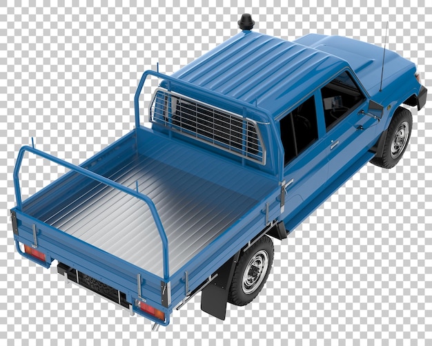 PSD pickup truck on transparent background. 3d rendering - illustration