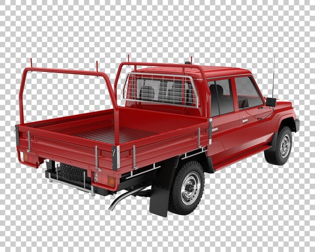 PSD pickup truck on transparent background. 3d rendering - illustration