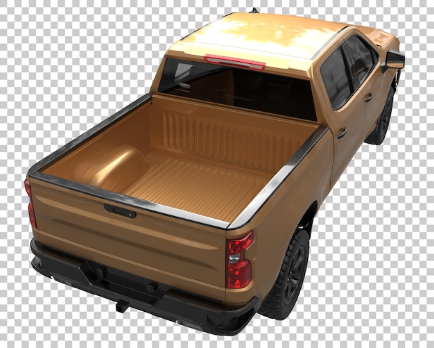 Pickup truck on transparent background. 3d rendering - illustration