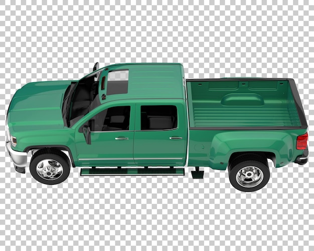 PSD pickup truck on transparent background. 3d rendering - illustration