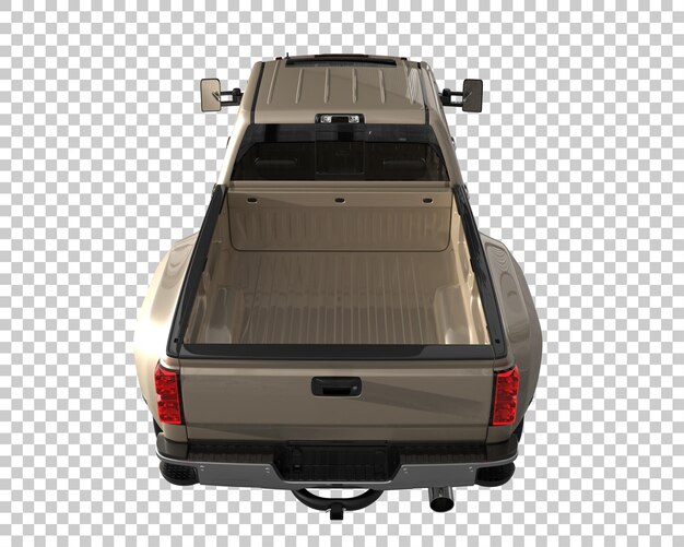 Pickup truck on transparent background. 3d rendering - illustration