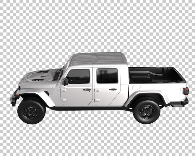 Camioncino su sfondo trasparente. rendering 3d - illustrazione